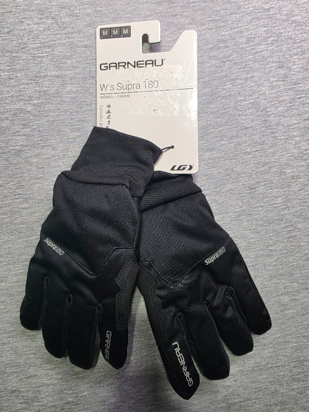 Garneau Women's Supra 180 Cycling Gloves Size M Black NWT Winter Mid Intensity